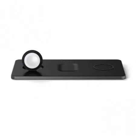 Satechi Trio bežična podloga za punjenje (Apple Watch, AirPods, iPhone) - crna — Satechi Trio bežična podloga za punjenje (Apple Watch, AirPods, iPhone) - crna