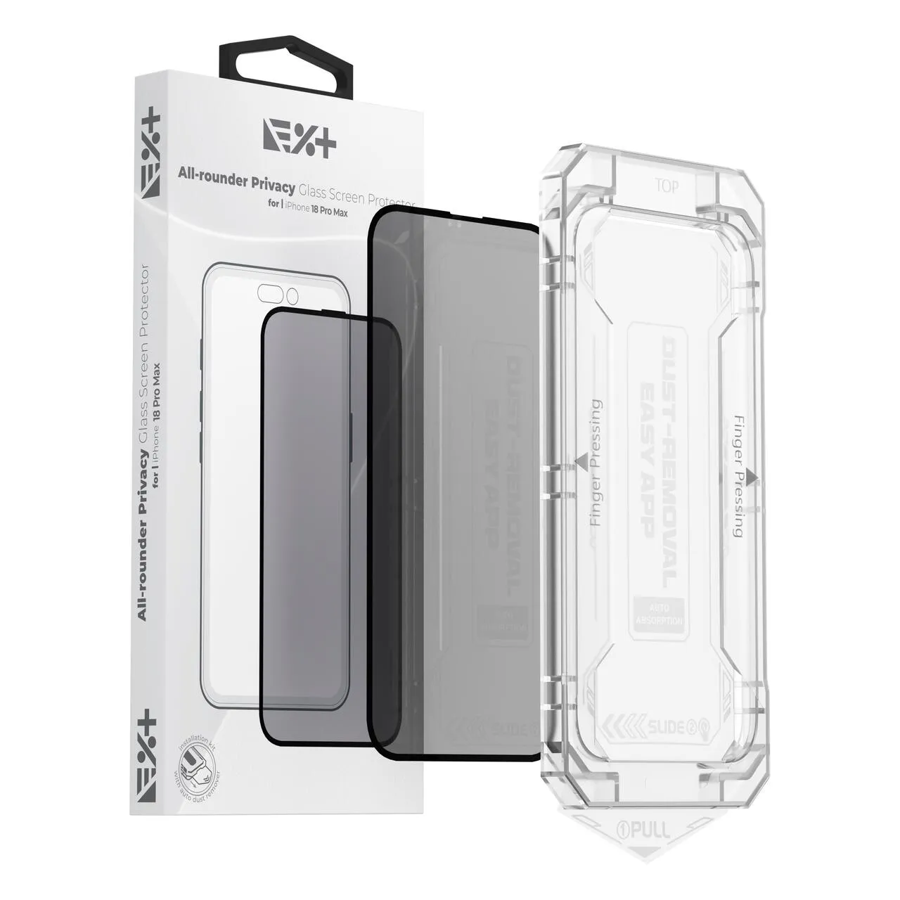 NOA All-Rounder Privacy zaštitno staklo za zaslon za iPhone 18 Pro Max — NOA All-Rounder Privacy zaštitno staklo za zaslon za iPhone 18 Pro Max
