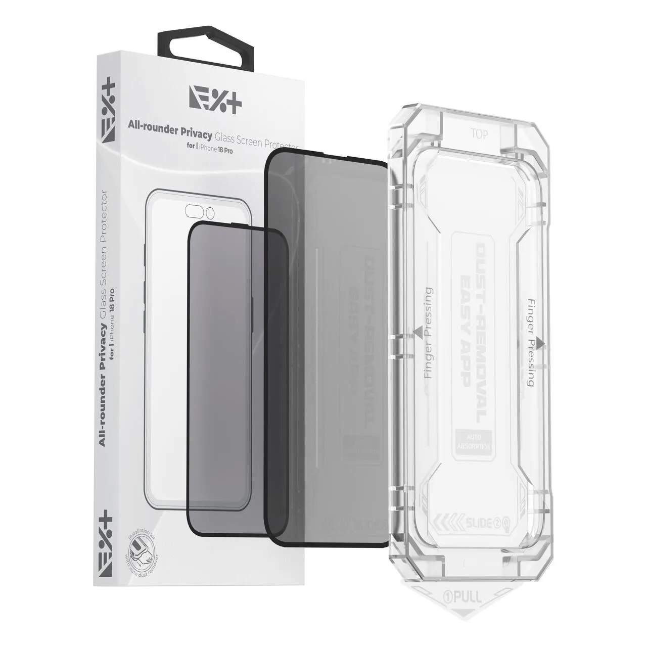 NOA All-Rounder Privacy zaštitno staklo za zaslon za iPhone 18 Pro — NOA All-Rounder Privacy zaštitno staklo za zaslon za iPhone 18 Pro