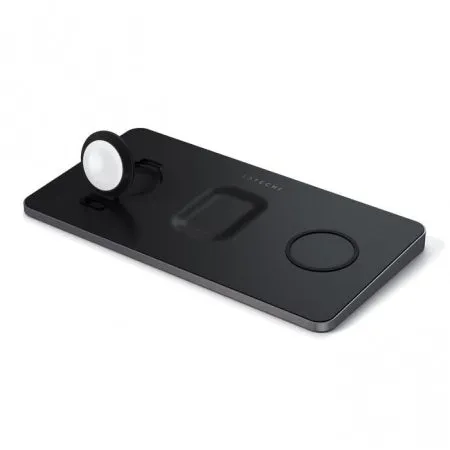 Satechi Trio bežična podloga za punjenje (Apple Watch, AirPods, iPhone) - crna — Satechi Trio bežična podloga za punjenje (Apple Watch, AirPods, iPhone) - crna
