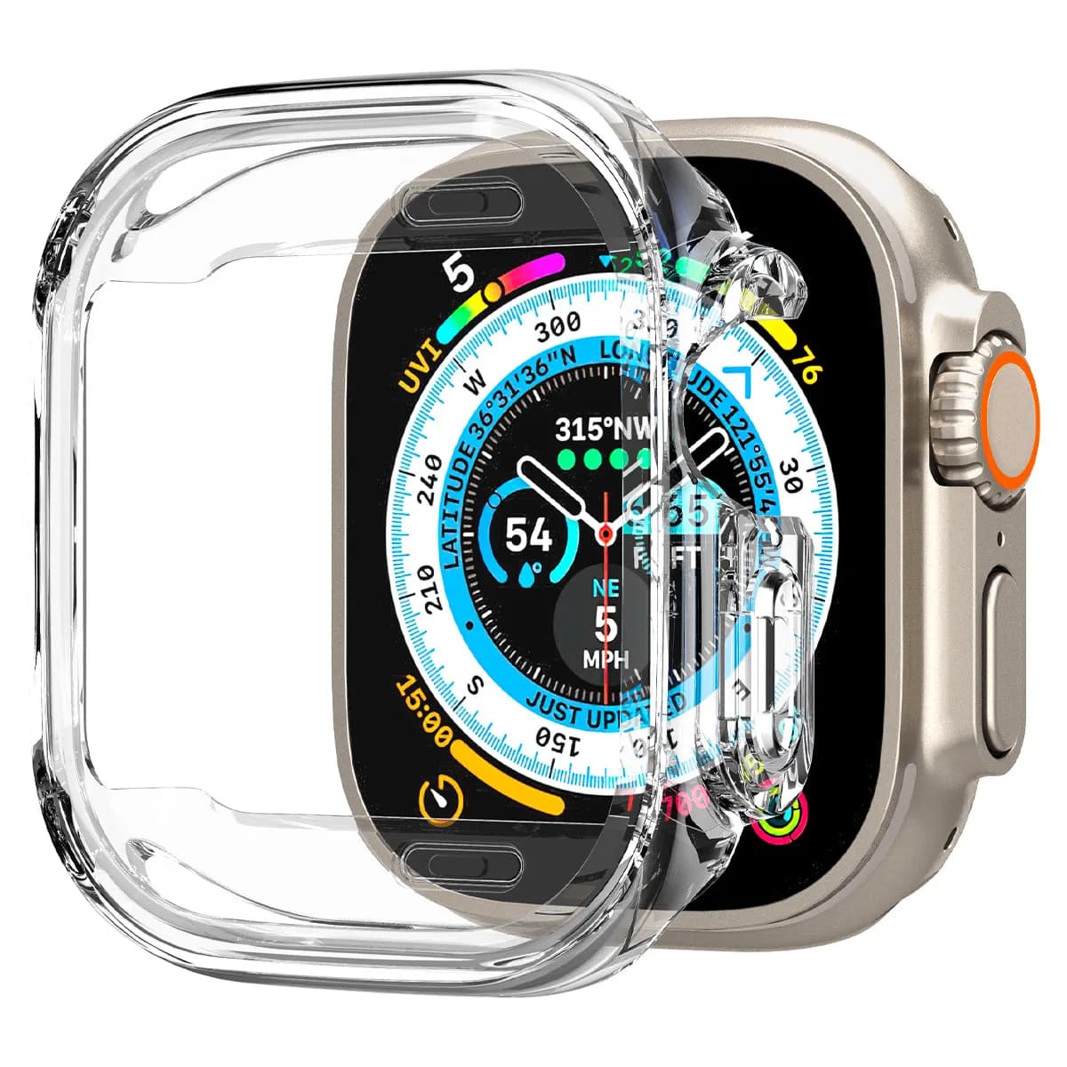 Spigen Ultra Hybrid kućište za Apple Watch Ultra - prozirna — Spigen Ultra Hybrid kućište za Apple Watch Ultra - prozirna