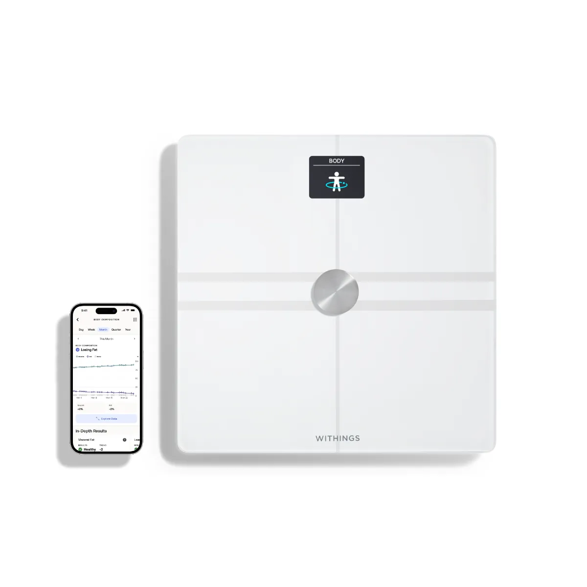 Withings Body Comp Complete Body Analysis Wi-Fi pametna vaga - bijela — Withings Body Comp Complete Body Analysis Wi-Fi pametna vaga - bijela