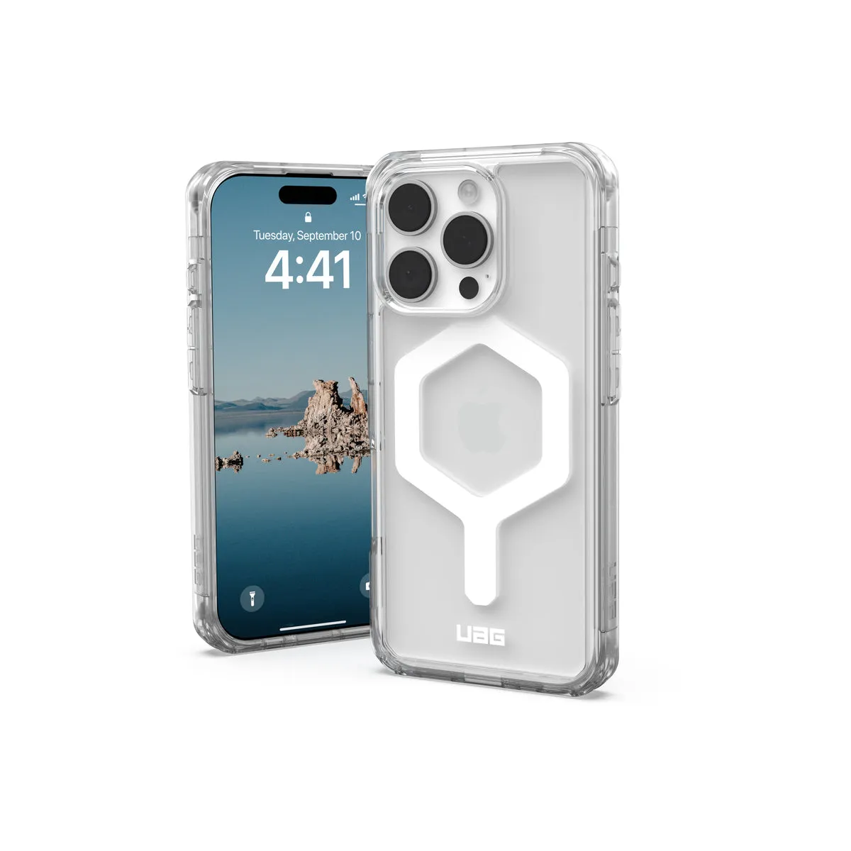 UAG Plyo maska s MagSafe za iPhone 16 Pro - ledena/bijela — UAG Plyo maska s MagSafe za iPhone 16 Pro - ledena/bijela