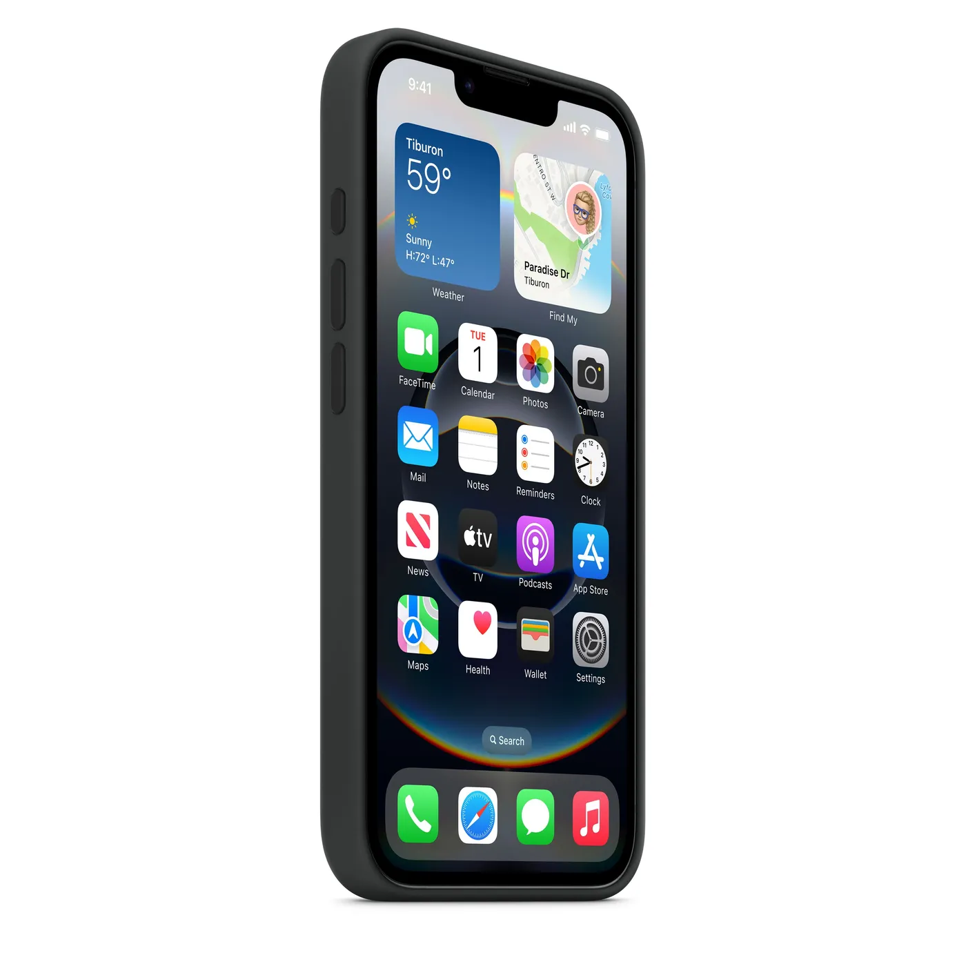 iPhone 16e silikonska maska - crna — iPhone 16e silikonska maska - crna