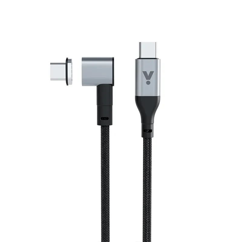 iSTYLE Magnetic pleteni podatkovni kabel USB-C na USB-C - sivi — iSTYLE Magnetic pleteni podatkovni kabel USB-C na USB-C - sivi