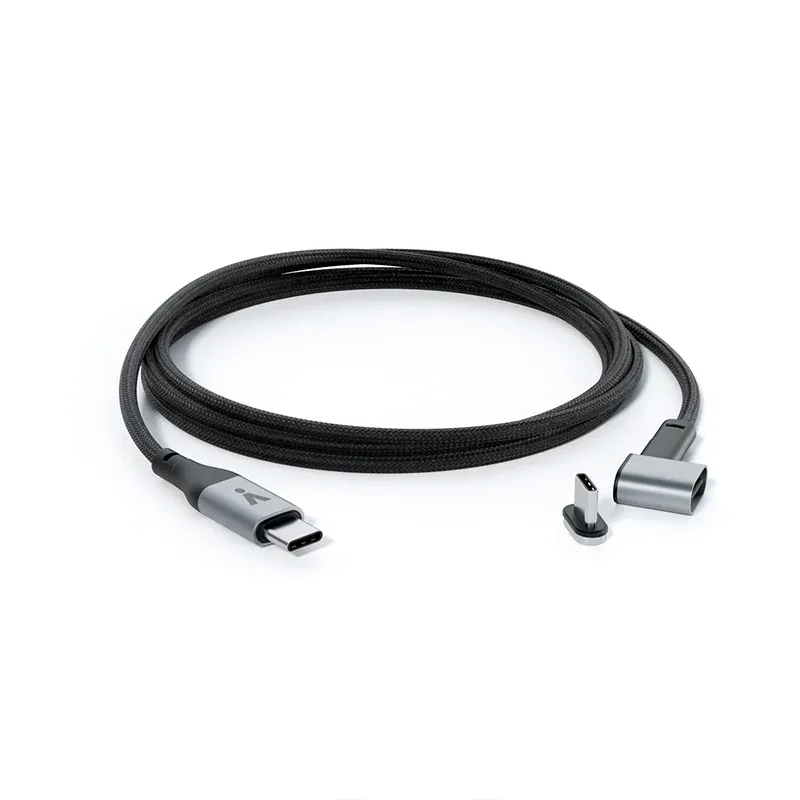 iSTYLE Magnetic pleteni podatkovni kabel USB-C na USB-C - sivi — iSTYLE Magnetic pleteni podatkovni kabel USB-C na USB-C - sivi