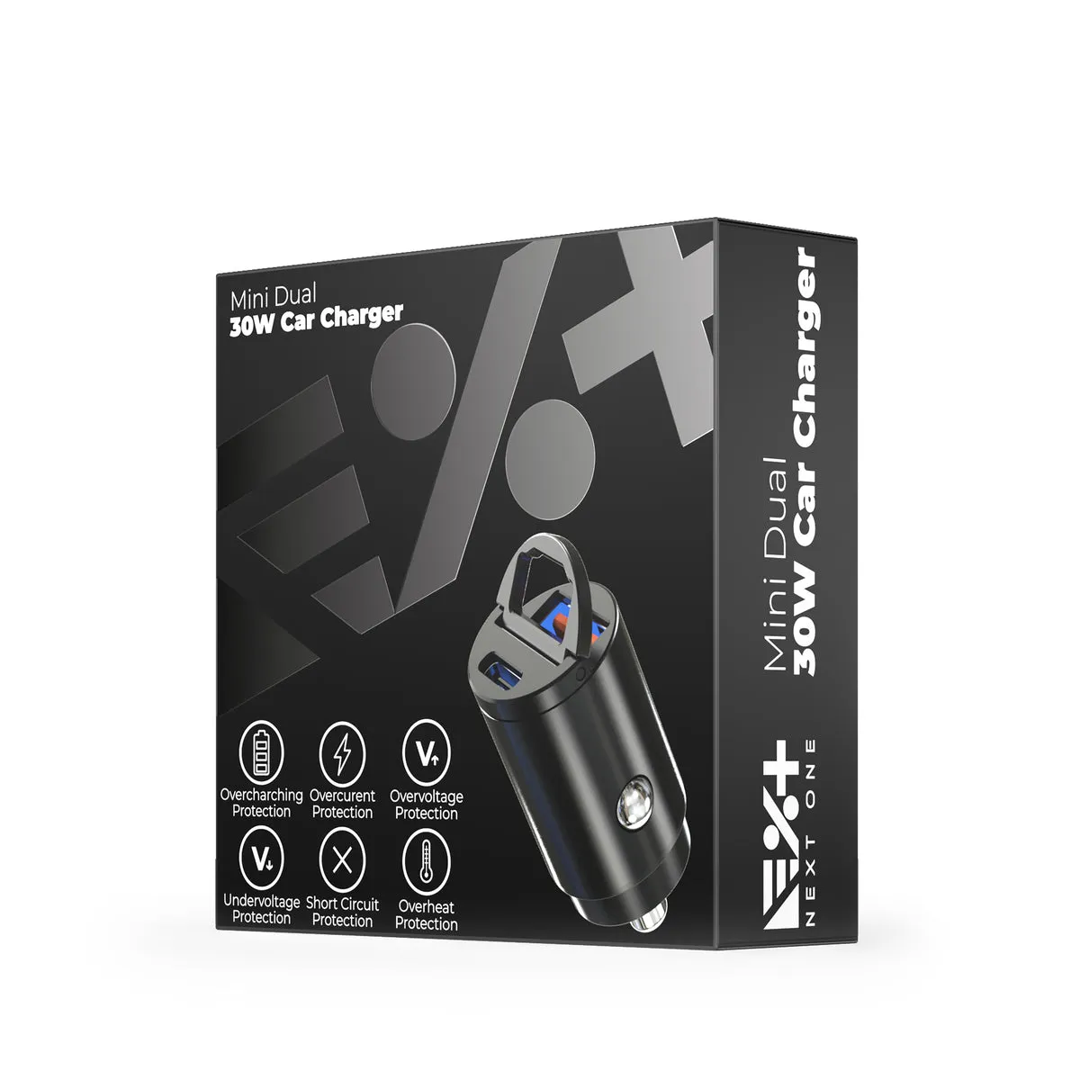 Next One Mini Dual 30 W auto punjač — Next One Mini Dual 30 W auto punjač
