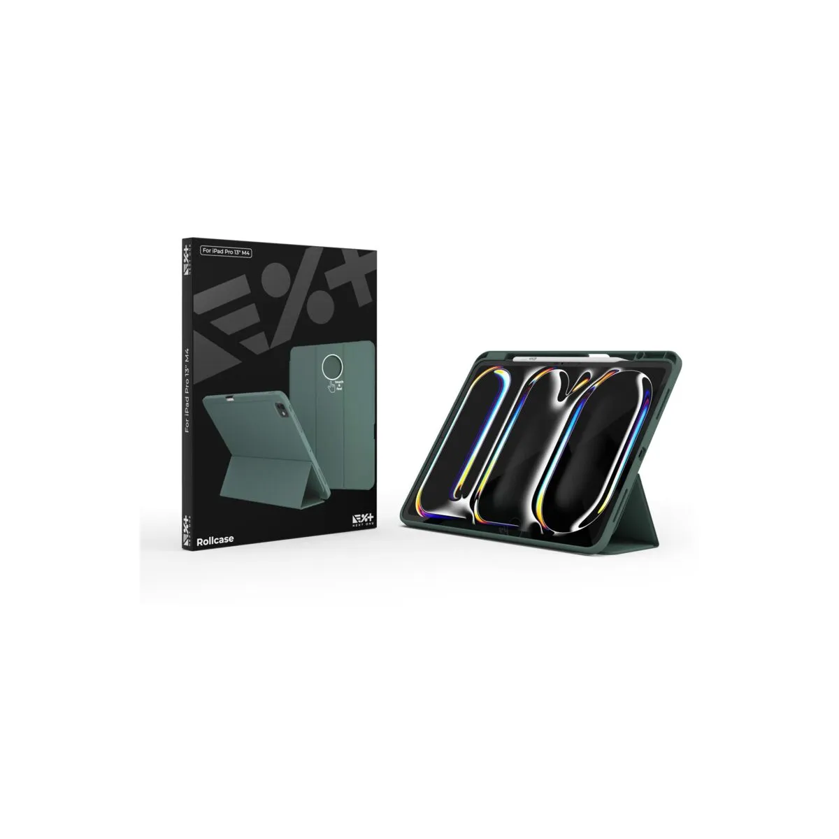 Next One Rollcase za iPad Pro 13" M4 - zelena — Next One Rollcase za iPad Pro 13" M4 - zelena