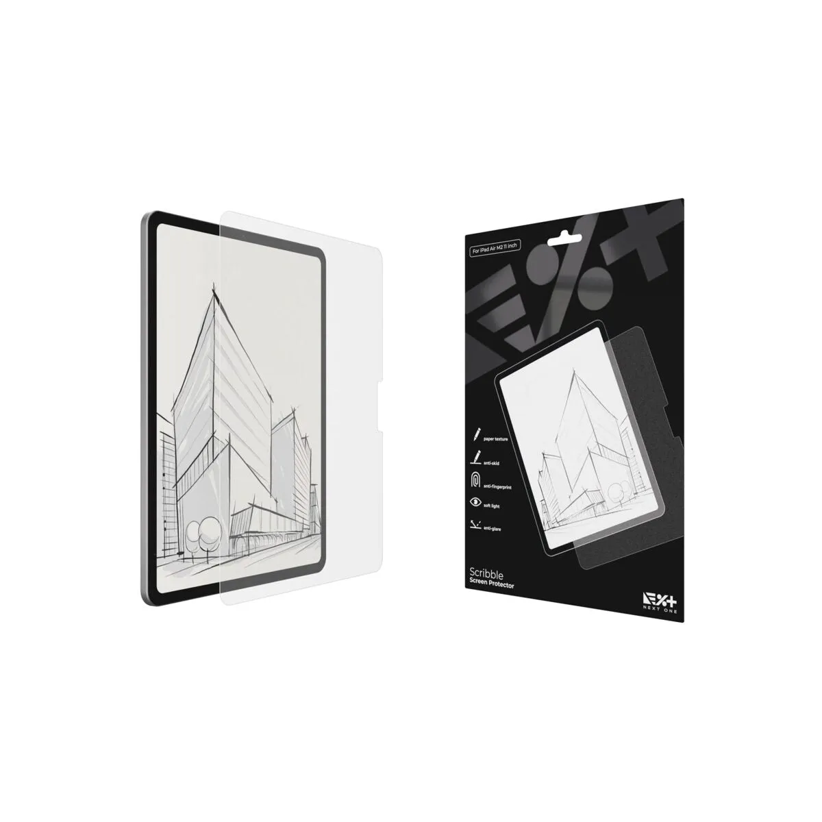 Next One zaštita zaslona s teksturom papira za iPad Air 11" M2 — Next One zaštita zaslona s teksturom papira za iPad Air 11" M2
