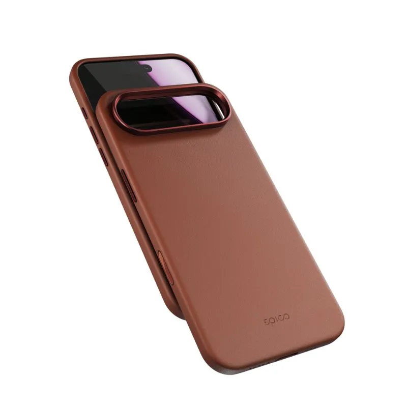 Epico Leather Pro Mag+ Case za iPhone 17 Air - Qi2 & MagSafe kompatibilan - smeđi — Epico Leather Pro Mag+ Case za iPhone 17 Air - Qi2 & MagSafe kompatibilan - smeđi