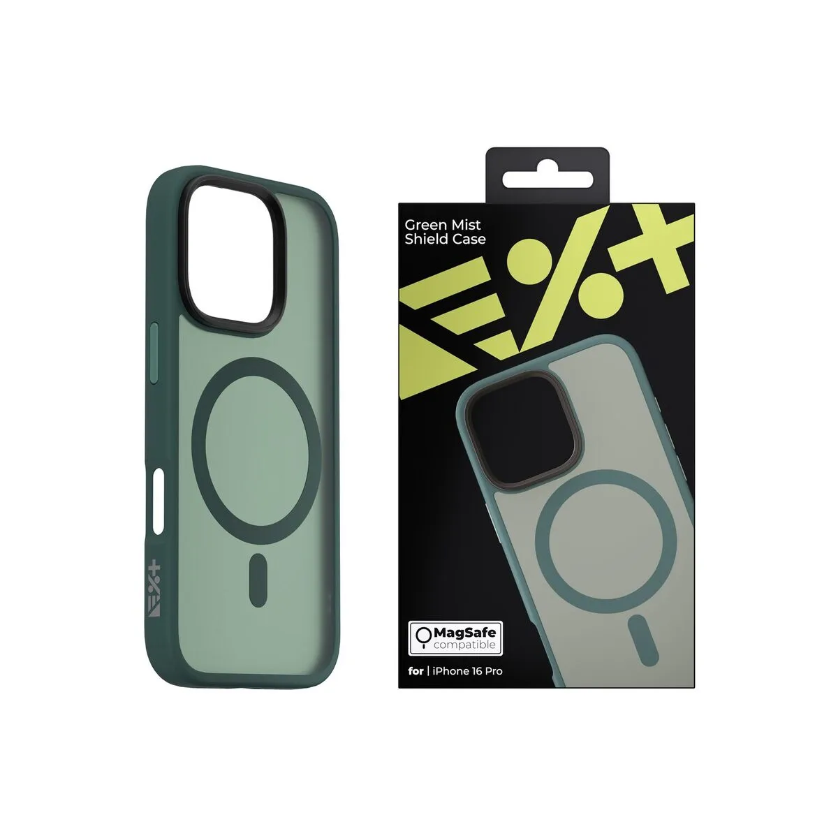 Next One Mist Shield maska s MagSafe za iPhone 16 Pro - zelena — Next One Mist Shield maska s MagSafe za iPhone 16 Pro - zelena