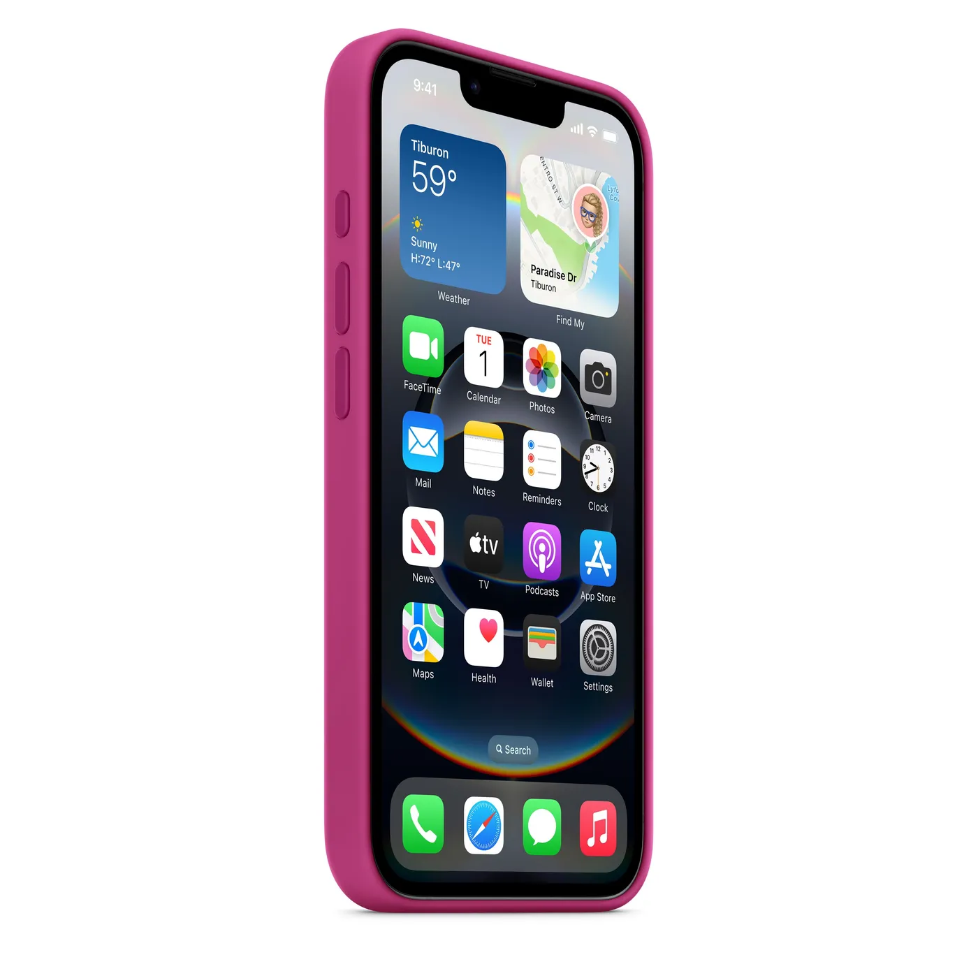 iPhone 16e silikonska maska - fuksija — iPhone 16e silikonska maska - fuksija