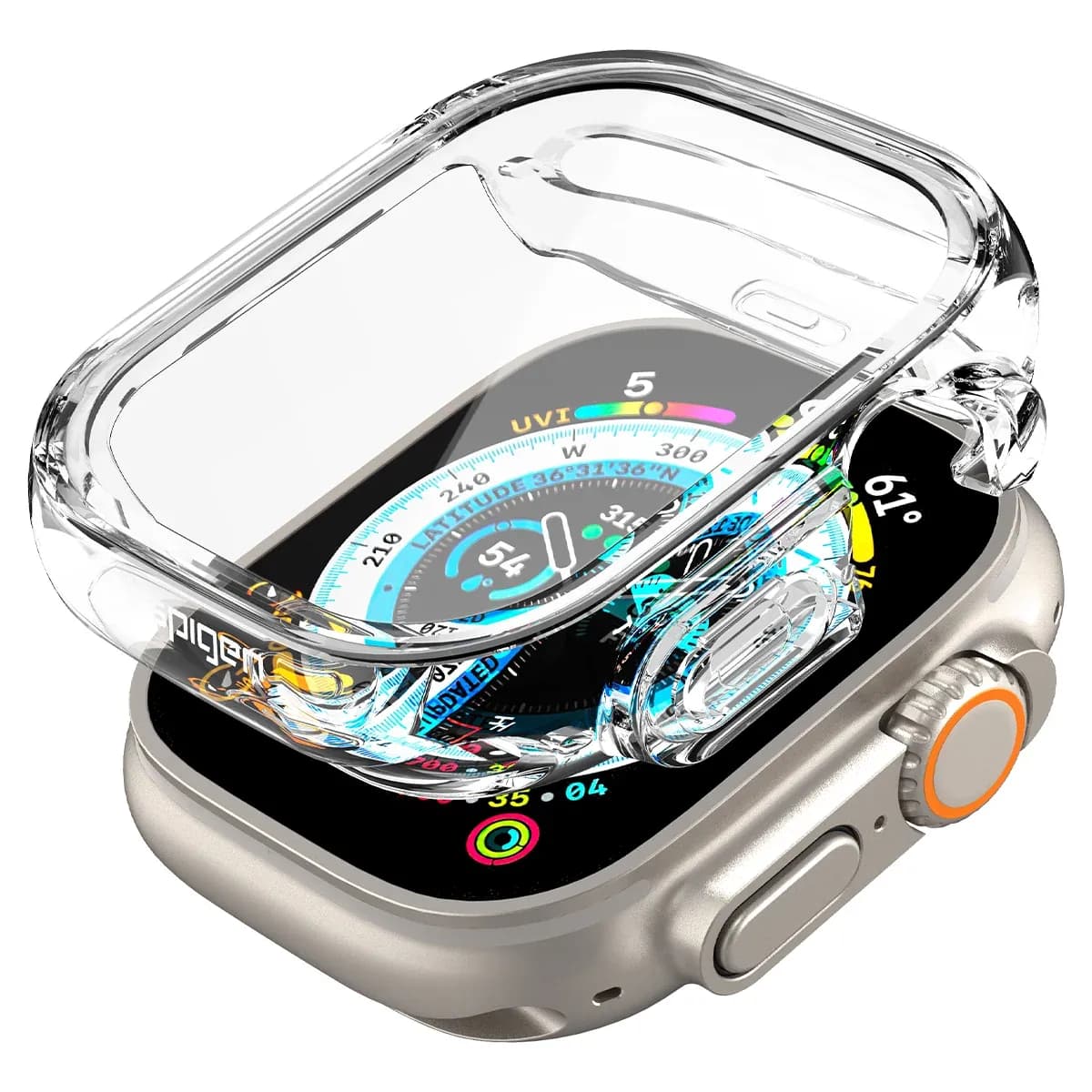 Spigen Ultra Hybrid kućište za Apple Watch Ultra - prozirna — Spigen Ultra Hybrid kućište za Apple Watch Ultra - prozirna