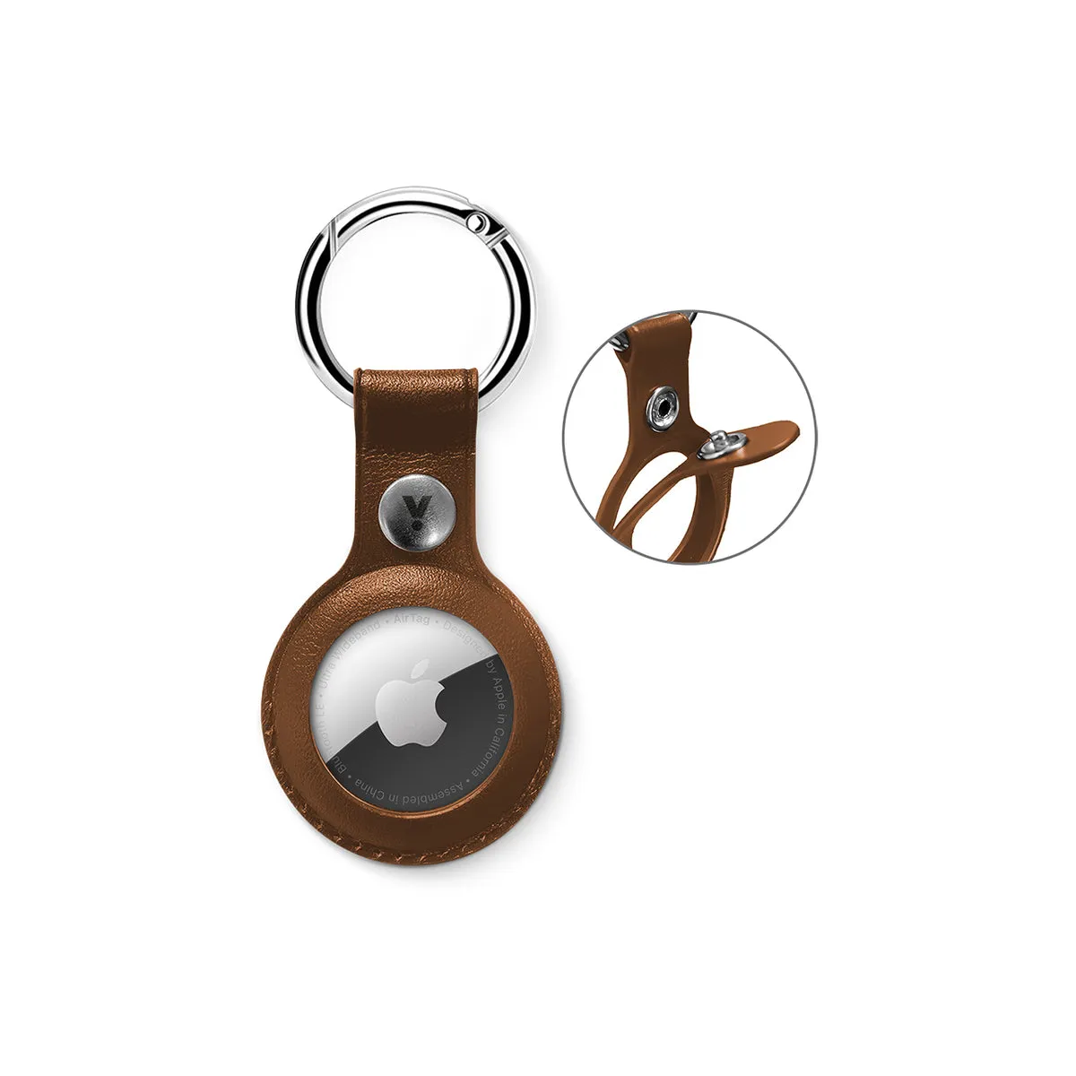 iStyle Leather Case for AirTag - smeđa — iStyle Leather Case for AirTag - smeđa