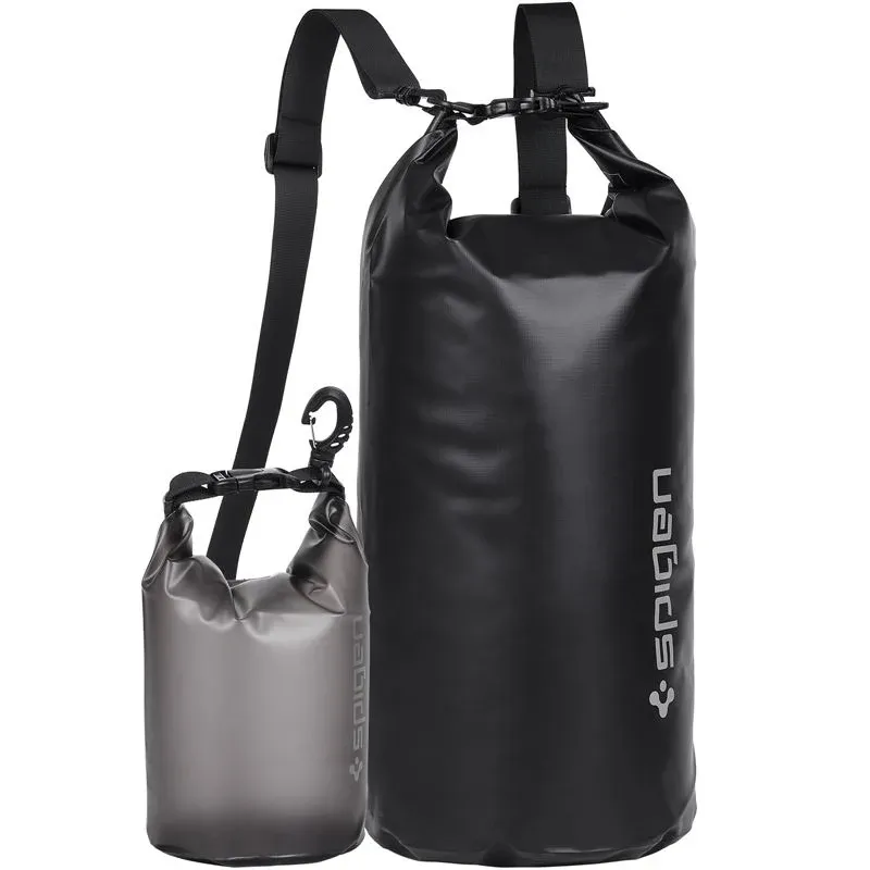 Spigen Aqua Shield vodootporna torba 20 L + dodatna 2 L - crna — Spigen Aqua Shield vodootporna torba 20 L + dodatna 2 L - crna