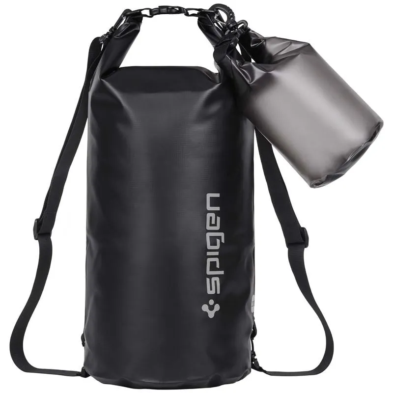 Spigen Aqua Shield vodootporna torba 20 L + dodatna 2 L - crna — Spigen Aqua Shield vodootporna torba 20 L + dodatna 2 L - crna