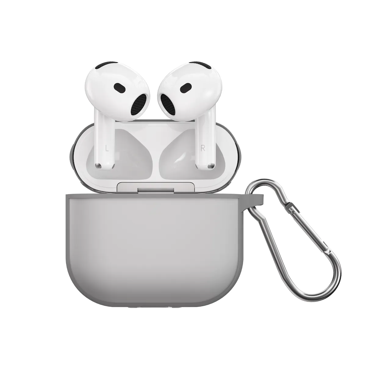 Next One Shield futrola za AirPods 4 - siva — Next One Shield futrola za AirPods 4 - siva