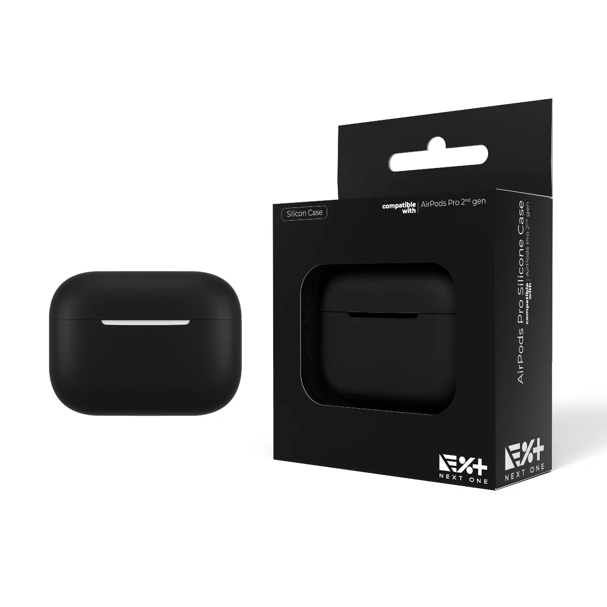 Next One silikonska maska za AirPods Pro (2. gen) - crna — Next One silikonska maska za AirPods Pro (2. gen) - crna