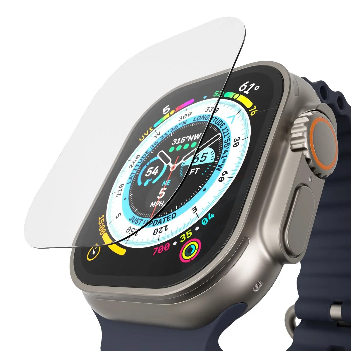Next One zaštita zaslona za Apple Watch Ultra - prozirna — Next One zaštita zaslona za Apple Watch Ultra - prozirna