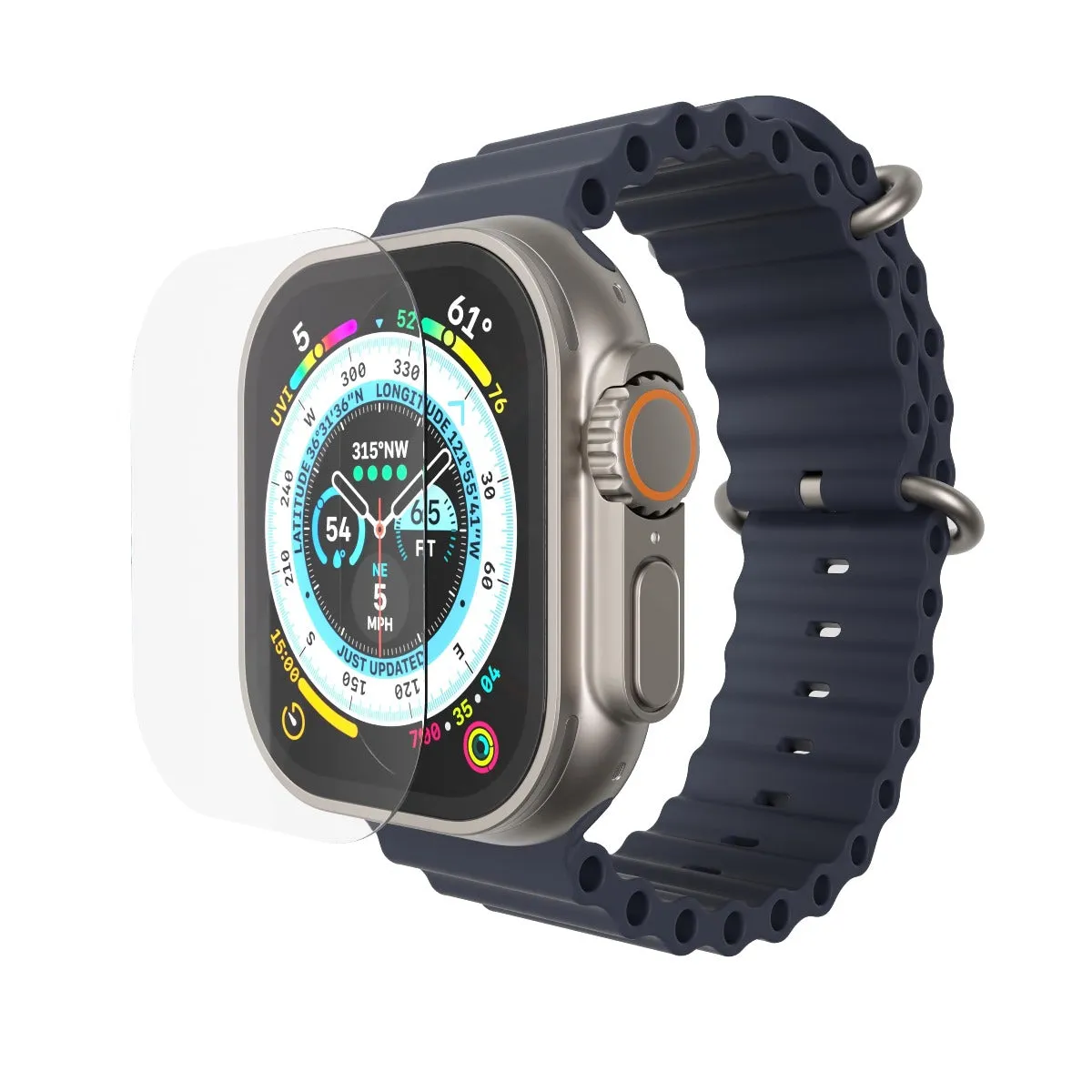 Next One zaštita zaslona za Apple Watch Ultra - prozirna — Next One zaštita zaslona za Apple Watch Ultra - prozirna