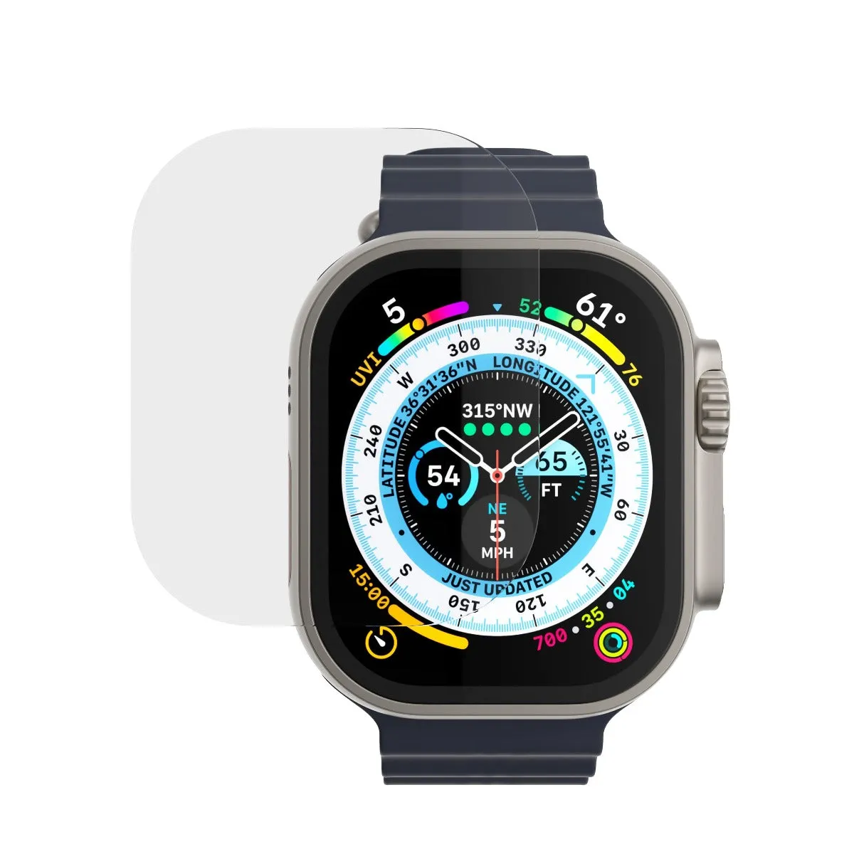 Next One zaštita zaslona za Apple Watch Ultra - prozirna — Next One zaštita zaslona za Apple Watch Ultra - prozirna