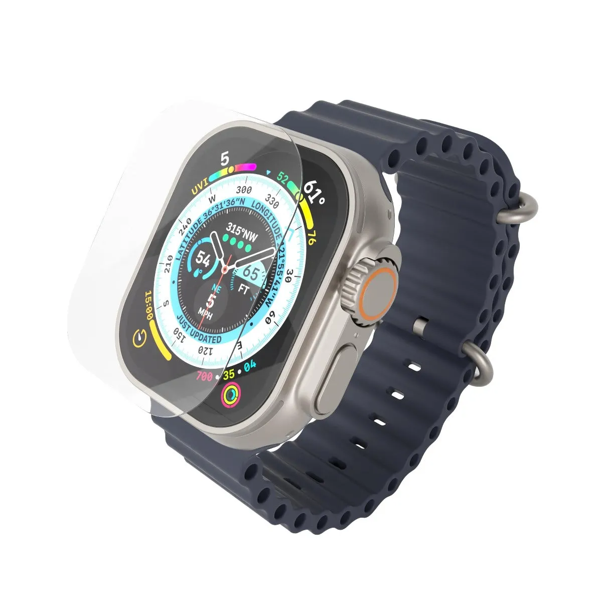 Next One zaštita zaslona za Apple Watch Ultra - prozirna — Next One zaštita zaslona za Apple Watch Ultra - prozirna
