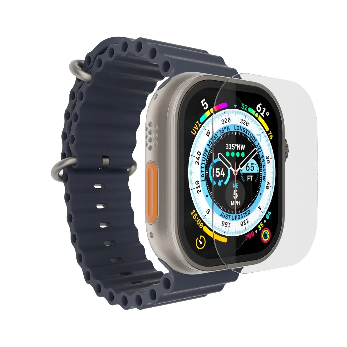 Next One zaštita zaslona za Apple Watch Ultra - prozirna — Next One zaštita zaslona za Apple Watch Ultra - prozirna