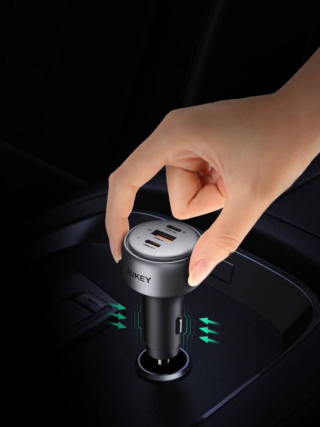 AUKEY Pathfinder Mix 3 100W Fast Charging Car Charger — AUKEY Pathfinder Mix 3 100W Fast Charging Car Charger