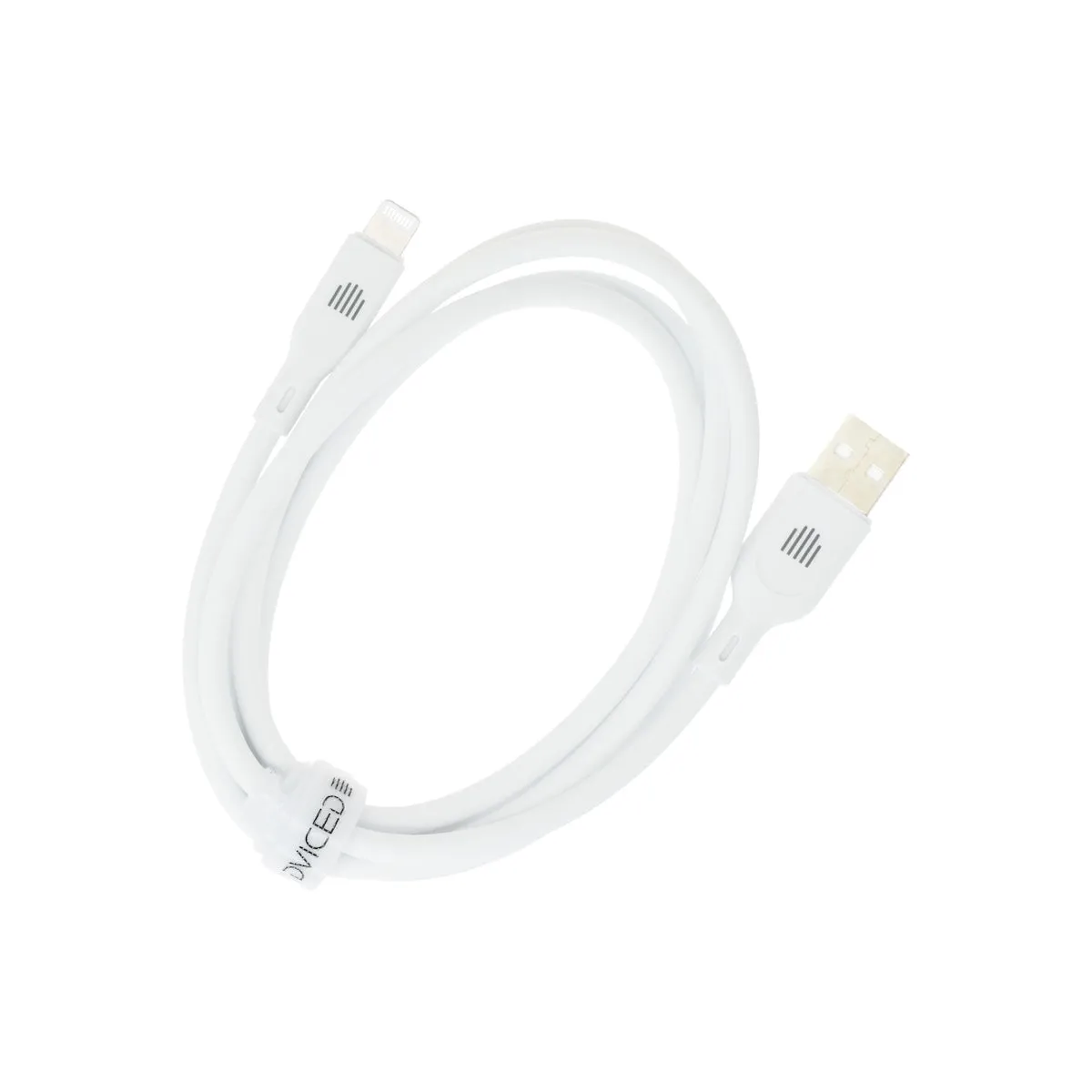 Dviced USB-A na Lightning silikonski kabel (1,25m) - bijeli — Dviced USB-A na Lightning silikonski kabel (1,25m) - bijeli