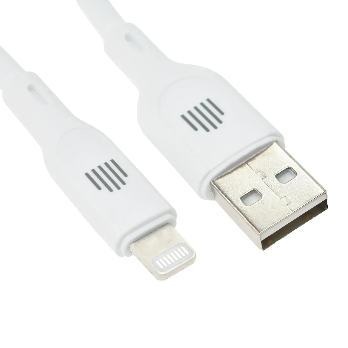 Dviced USB-A na Lightning silikonski kabel (1,25m) - bijeli — Dviced USB-A na Lightning silikonski kabel (1,25m) - bijeli