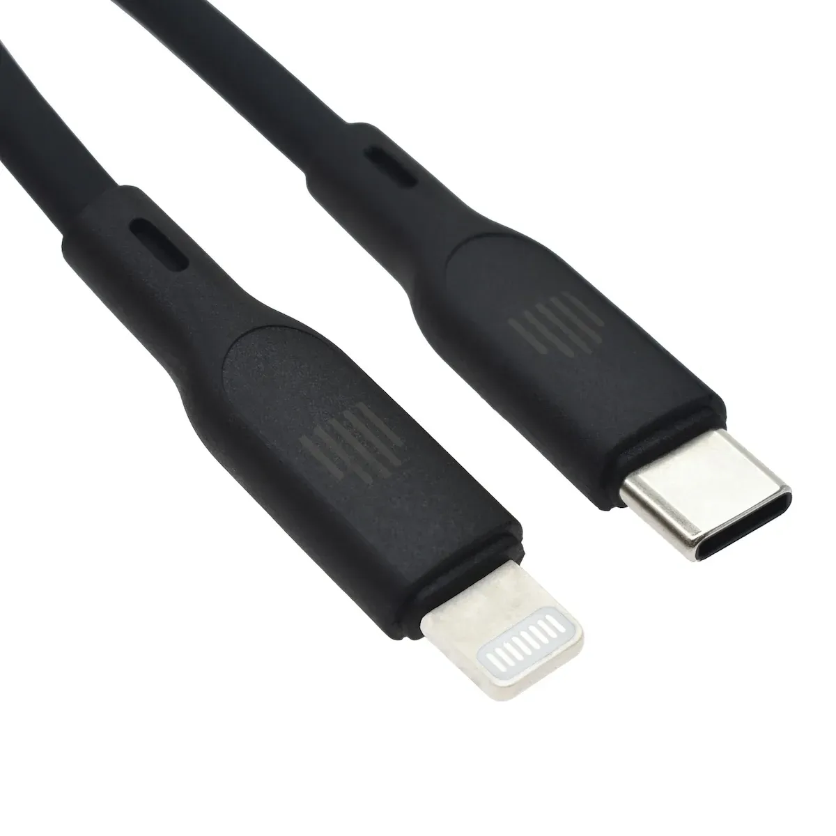 Dviced USB-C na Lightning silikonski kabel (1,25m) - crni — Dviced USB-C na Lightning silikonski kabel (1,25m) - crni