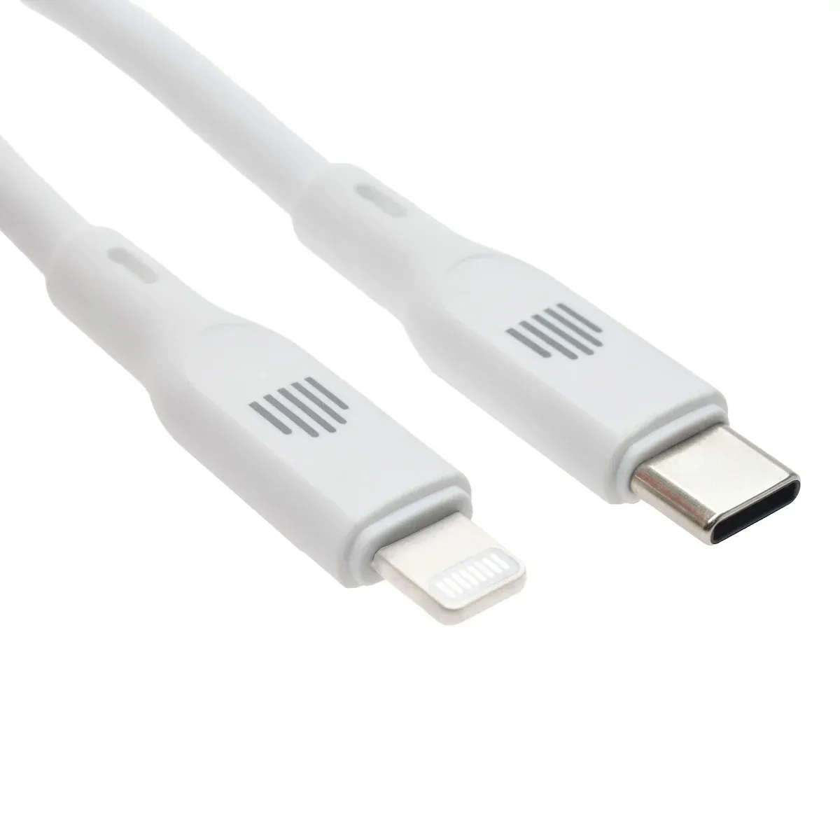 Dviced USB-C na Lightning silikonski kabel (1,25m) - bijeli — Dviced USB-C na Lightning silikonski kabel (1,25m) - bijeli