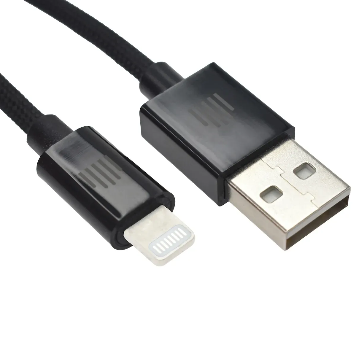 Dviced Cable USB-A to Lightning Nylon Textile 0,25m - crni — Dviced Cable USB-A to Lightning Nylon Textile 0,25m - crni