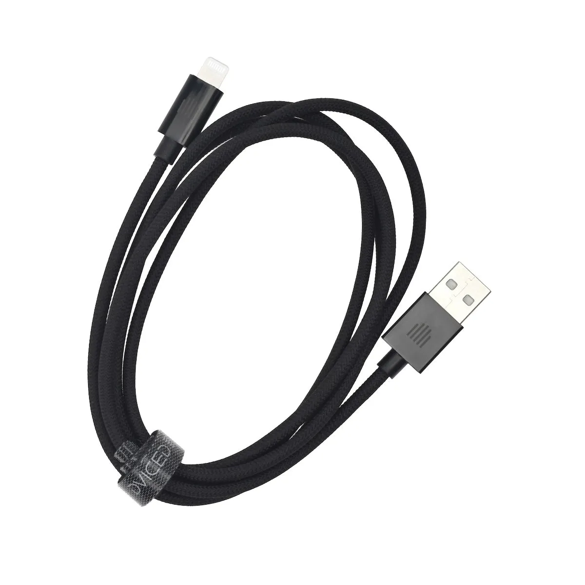 Dviced Cable USB-A to Lightning Nylon Textile 1,25m - crni — Dviced Cable USB-A to Lightning Nylon Textile 1,25m - crni