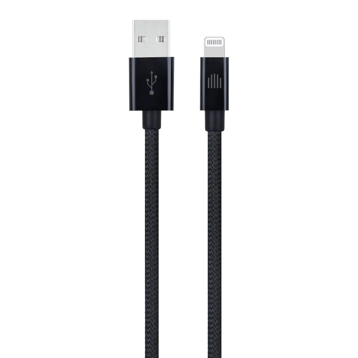 Dviced Cable USB-A to Lightning Nylon Textile 1,25m - crni — Dviced Cable USB-A to Lightning Nylon Textile 1,25m - crni