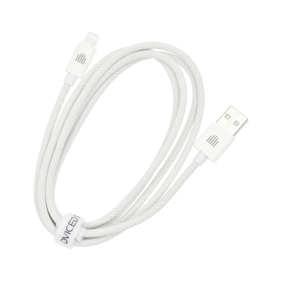 Dviced Cable USB-A to Lightning Nylon Textile 1,25m - bijeli — Dviced Cable USB-A to Lightning Nylon Textile 1,25m - bijeli