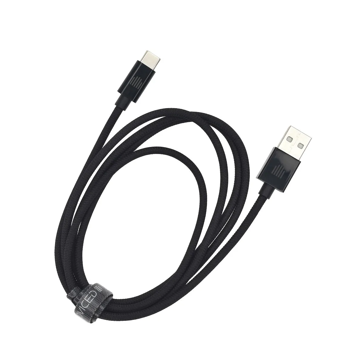 Dviced Cable USB-A to USB-C Nylon Textile 1,25m - crni — Dviced Cable USB-A to USB-C Nylon Textile 1,25m - crni