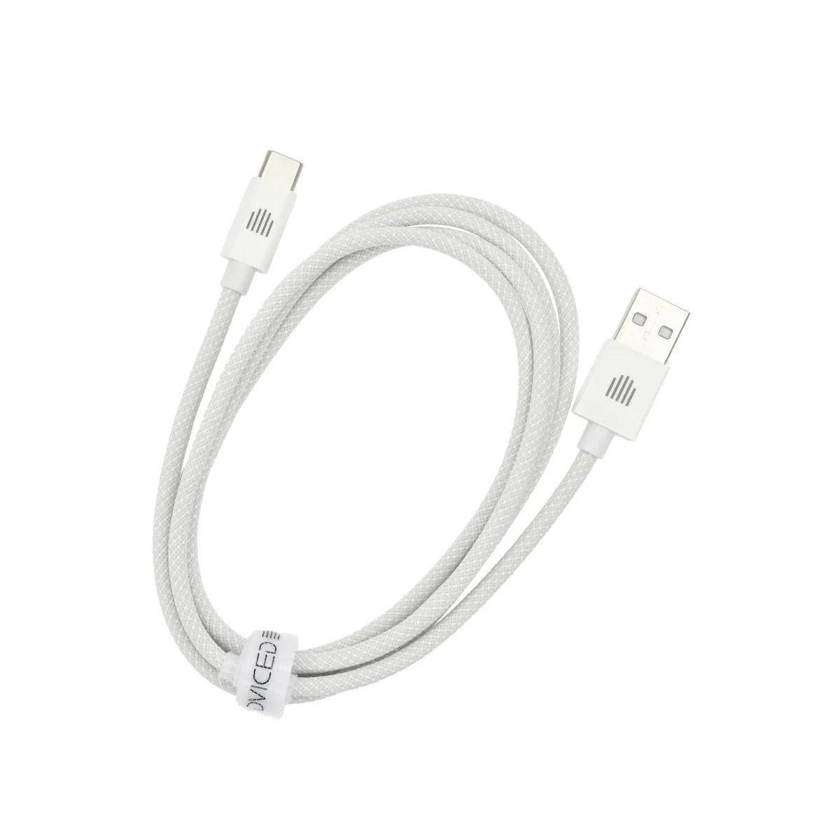 Dviced Cable USB-A to USB-C Nylon Textile 1,25m - bijeli — Dviced Cable USB-A to USB-C Nylon Textile 1,25m - bijeli