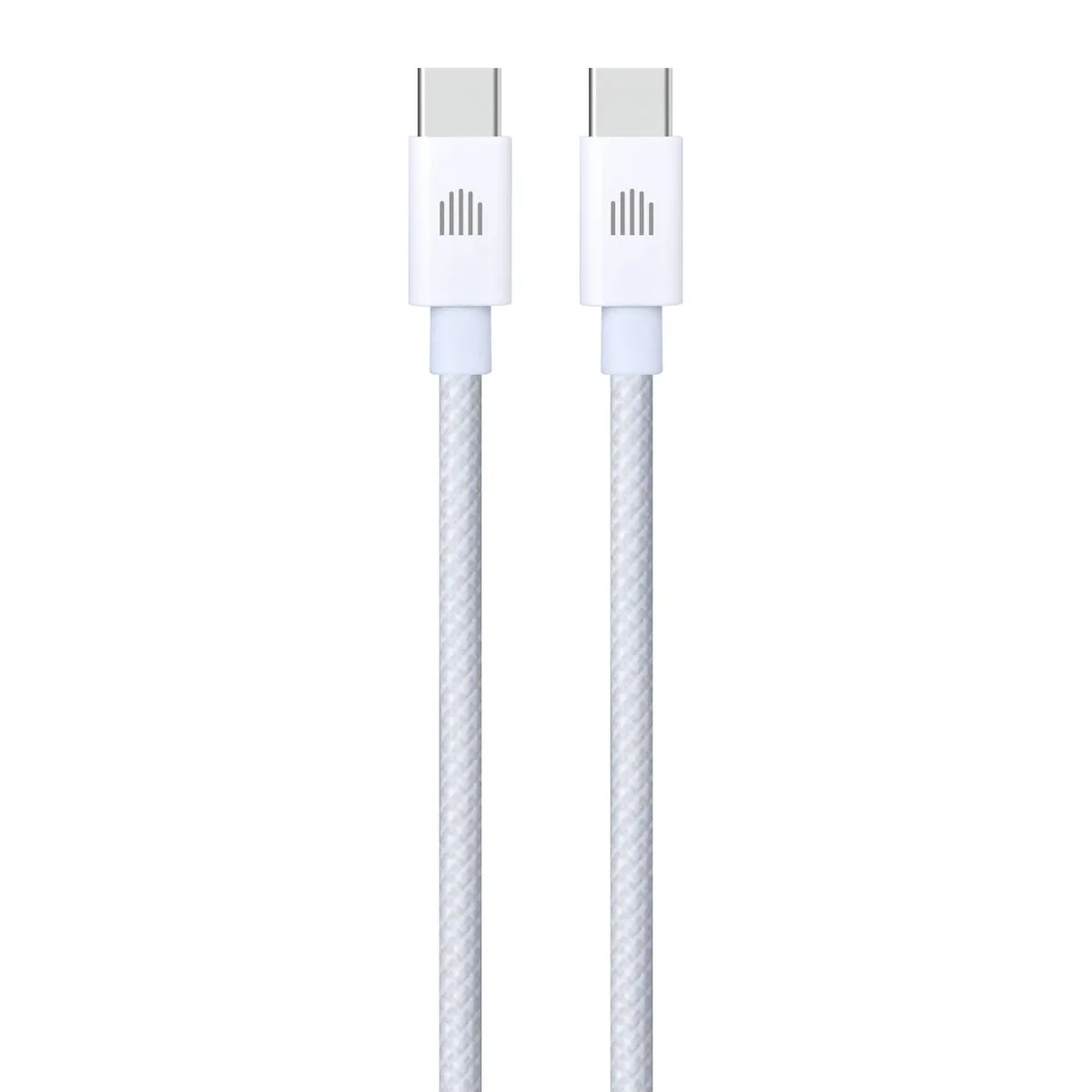 Dviced Cable USB-C to USB-C Nylon Textile 1,25m - bijeli — Dviced Cable USB-C to USB-C Nylon Textile 1,25m - bijeli