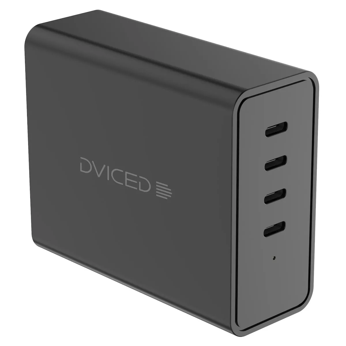 Dviced Stolni punjač 140 W GaN s 4× USB-C – crni — Dviced Stolni punjač 140 W GaN s 4× USB-C – crni