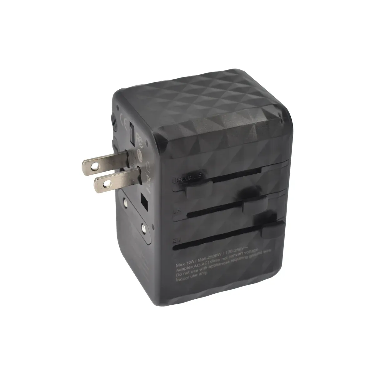 Dviced univerzalni putni adapter 65 W GaN - crni — Dviced univerzalni putni adapter 65 W GaN - crni