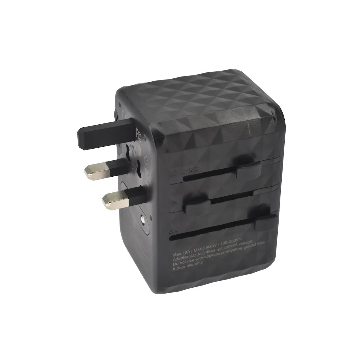 Dviced univerzalni putni adapter 65 W GaN - crni — Dviced univerzalni putni adapter 65 W GaN - crni