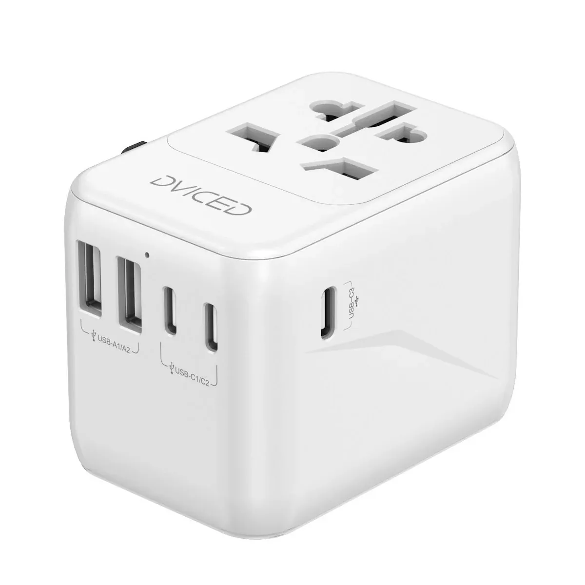 Dviced univerzalni putni adapter 28 W - bijeli — Dviced univerzalni putni adapter 28 W - bijeli