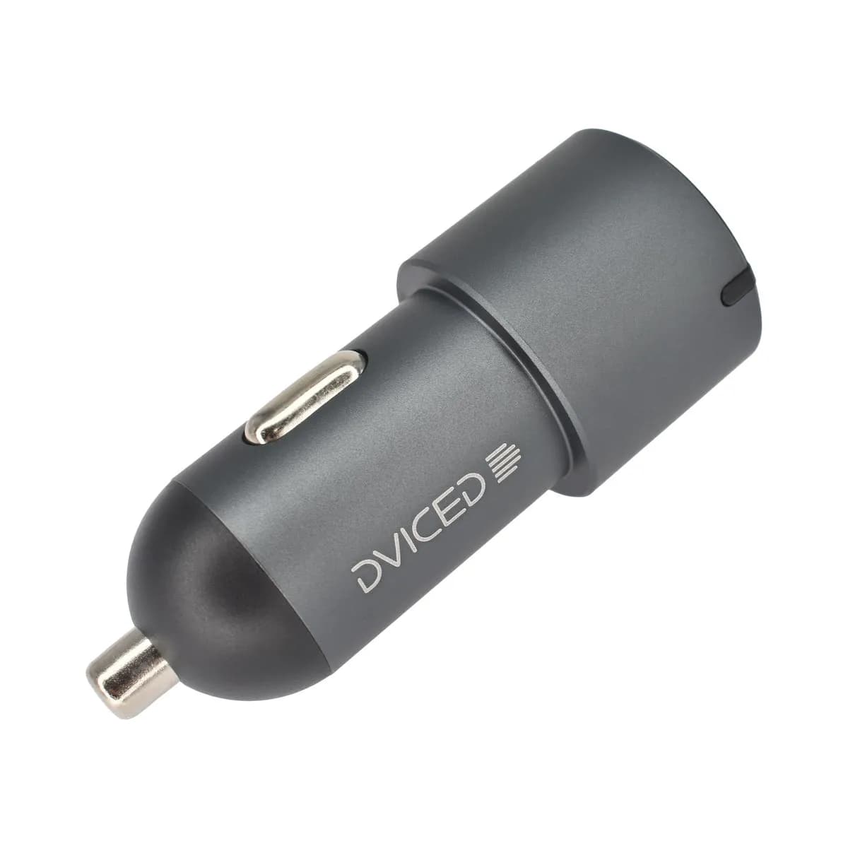 Dviced auto punjač 60 W (1x USB-A, 2x USB-C) - sivi — Dviced auto punjač 60 W (1x USB-A, 2x USB-C) - sivi