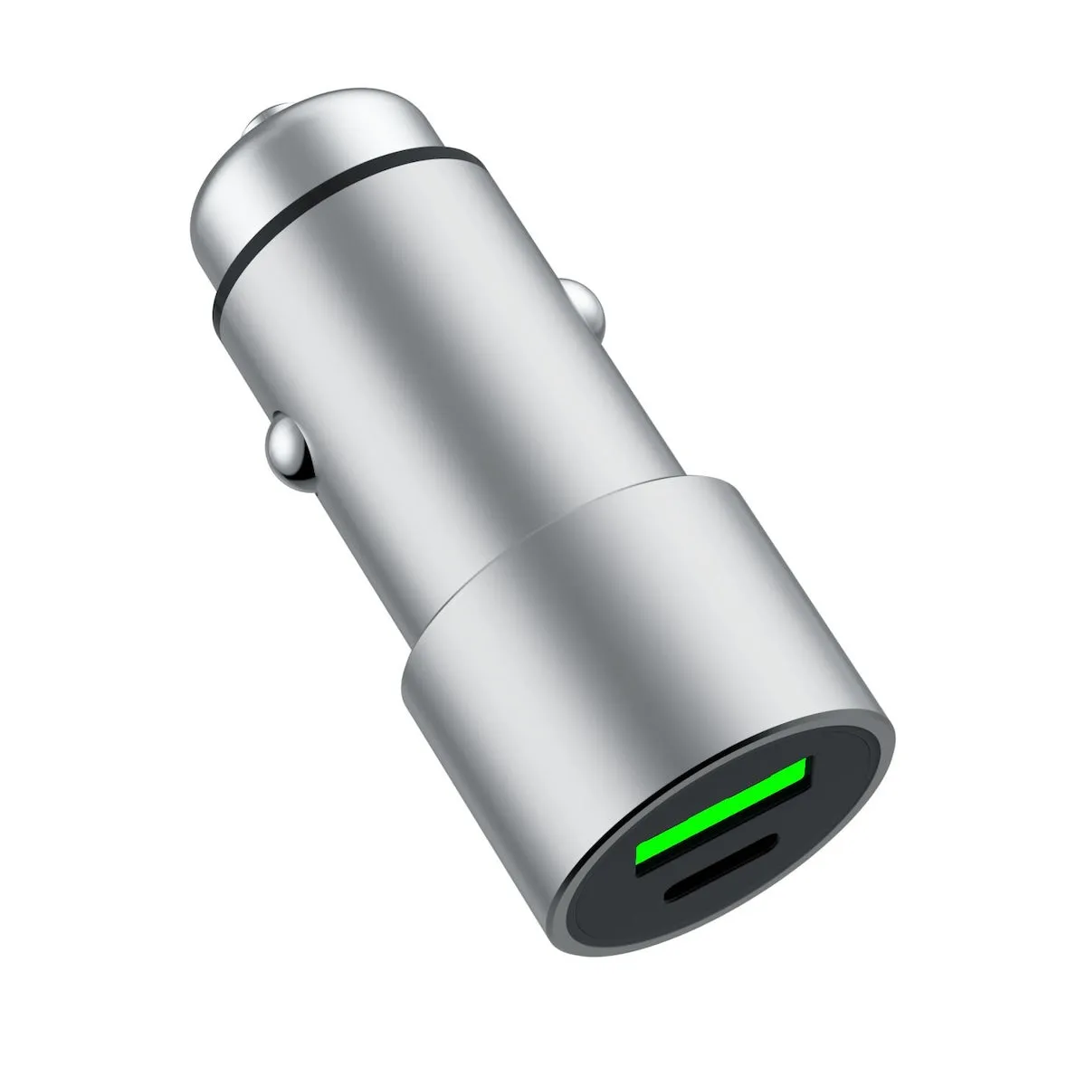 Dviced auto punjač 60 W (1x USB-A, 2x USB-C) - sivi — Dviced auto punjač 60 W (1x USB-A, 2x USB-C) - sivi