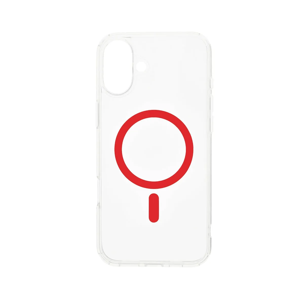Dviced MagSafe clear case za iPhone 16 - crveni — Dviced MagSafe clear case za iPhone 16 - crveni