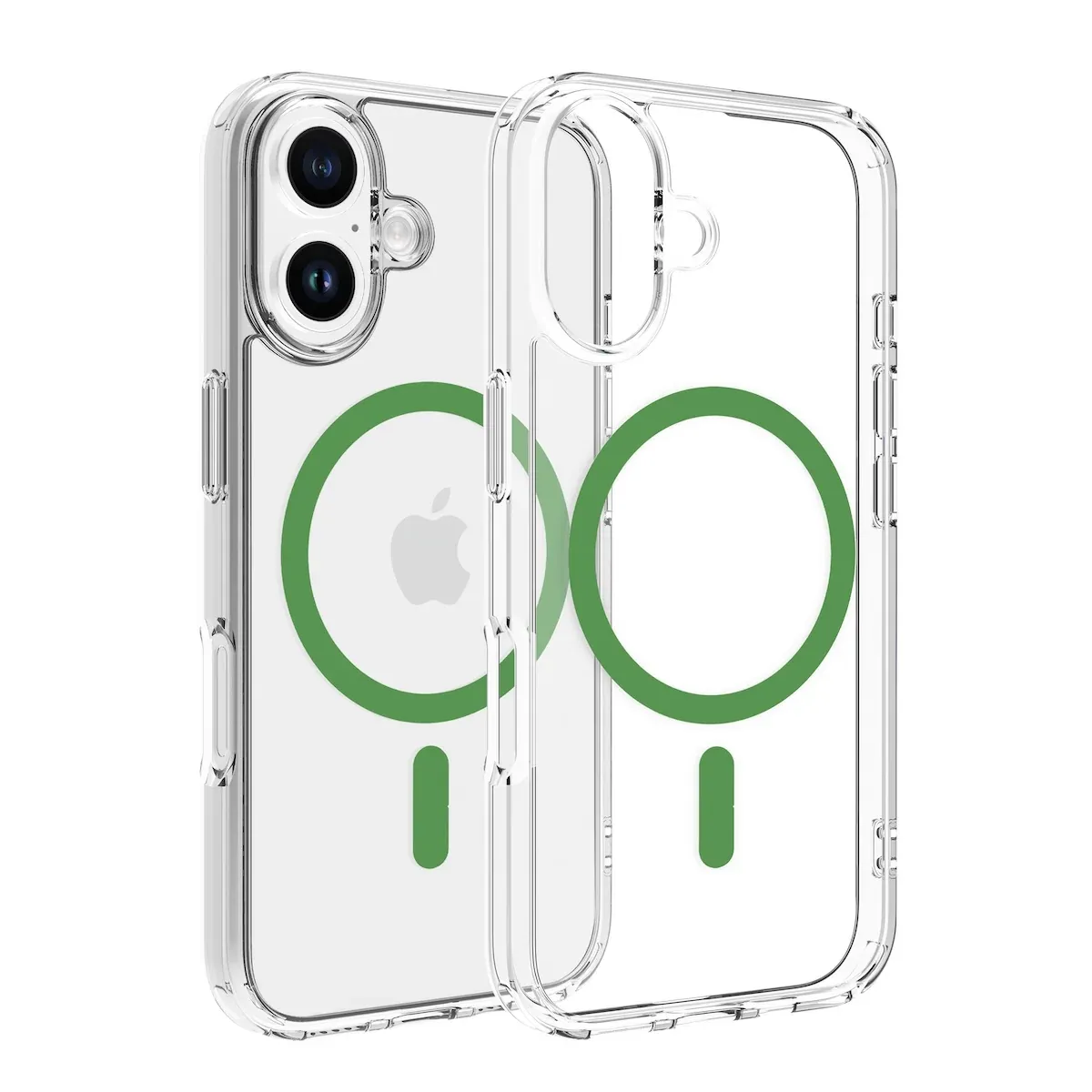 Dviced MagSafe clear case za iPhone 16 - zeleni — Dviced MagSafe clear case za iPhone 16 - zeleni