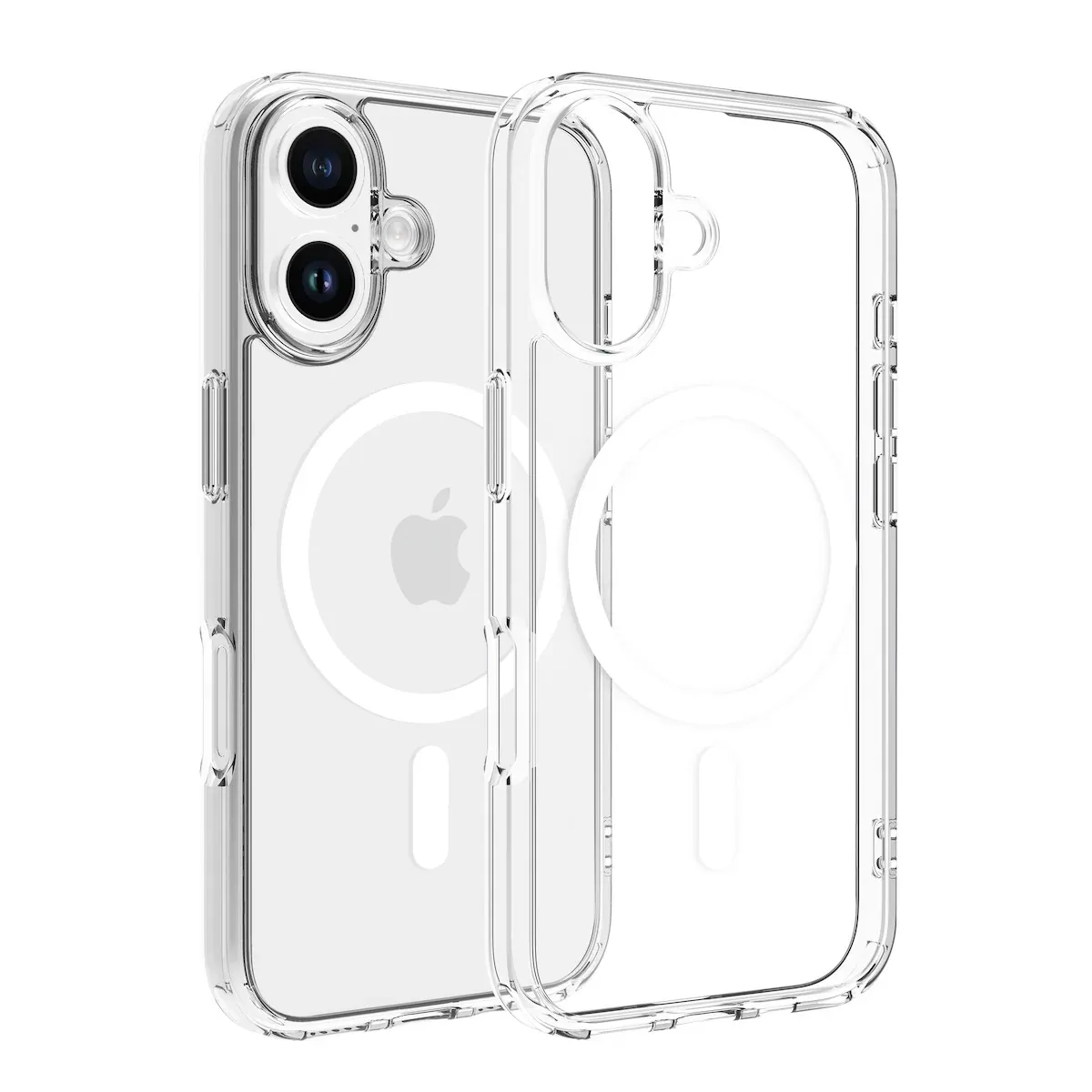 Dviced MagSafe clear case za iPhone 16 - bijeli — Dviced MagSafe clear case za iPhone 16 - bijeli