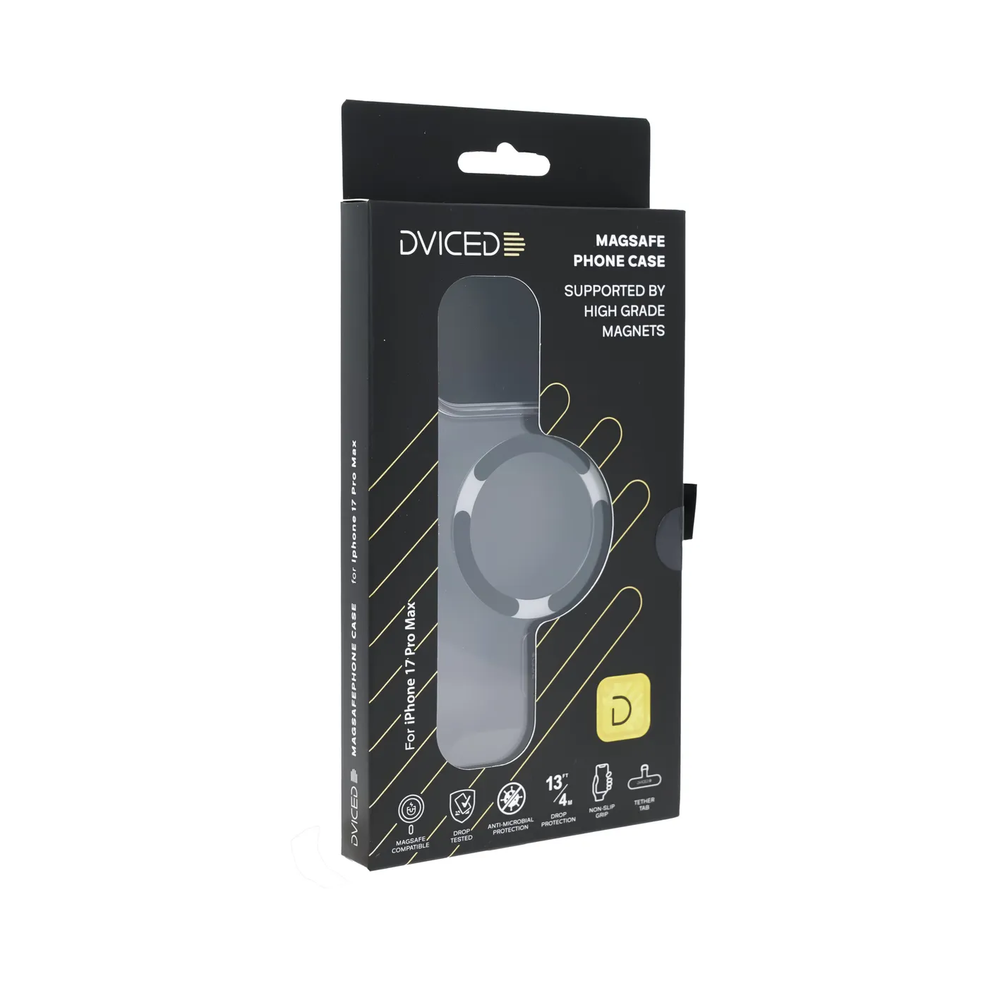 Dviced prozirna MagSafe maskica za iPhone 17 Pro Max - crna — Dviced prozirna MagSafe maskica za iPhone 17 Pro Max - crna