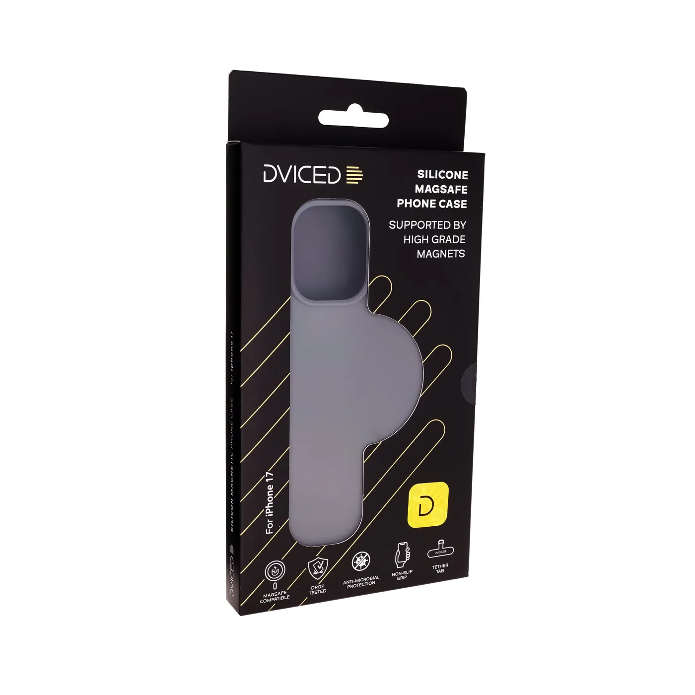 Dviced silikonska MagSafe maskica za iPhone 17 - siva — Dviced silikonska MagSafe maskica za iPhone 17 - siva